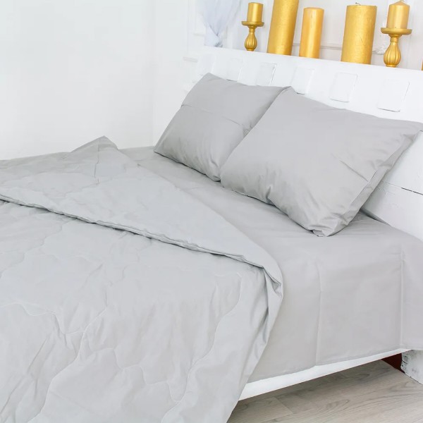 Фото - Комплект постільної білизни MirSon №2703 Евкаліпт 16-5703 Light Gray 2х140x205 см +нав. 2х50х70 см (2200003116403)